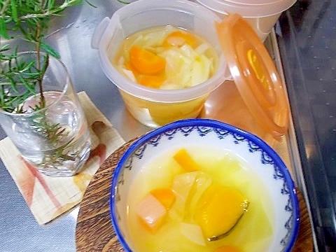 冷凍OK長寿の簡単野菜スープ*免疫力UP&食卓彩る